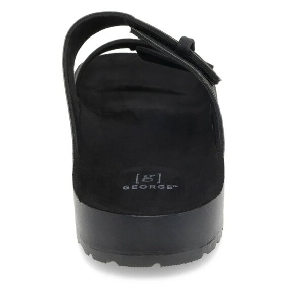 George Men’s Hip Strap Sandals Size 11M Black - Picture 5 of 6